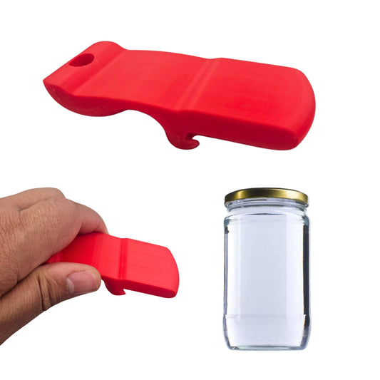 Canning Jar Opener Tool, For Wide & Regular Mouth Lids. (Red), standard