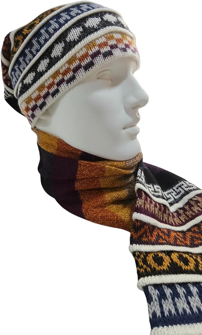 scarf for women - alpaca scarf - winter scarf for women - wool scarf men - scarf and hat, Apaca Peru